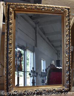 Beautiful Gilded Gold Large Statement Mirror 